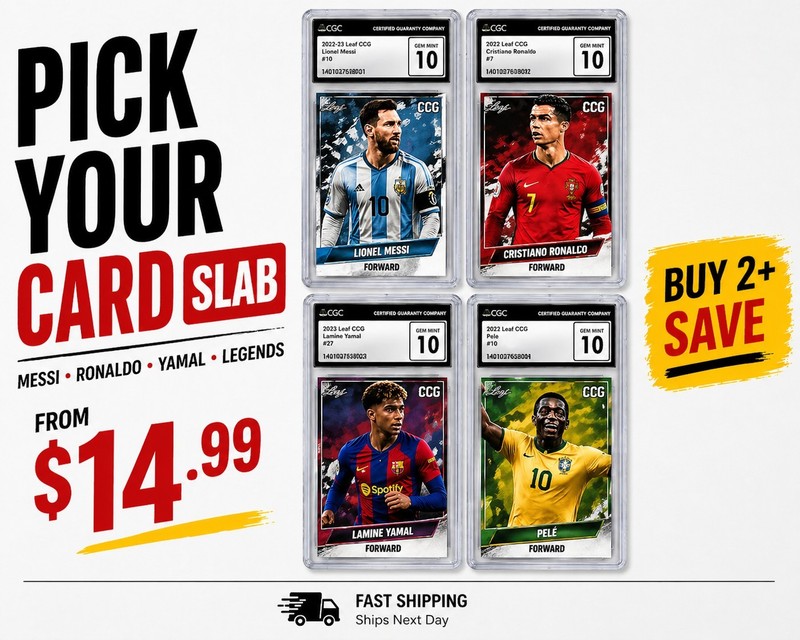 YOU PICK ⚽ Soccer Slabs GEM MINT 10 Messi Ronaldo Neymar 🔥 BUY MORE SAVE MORE