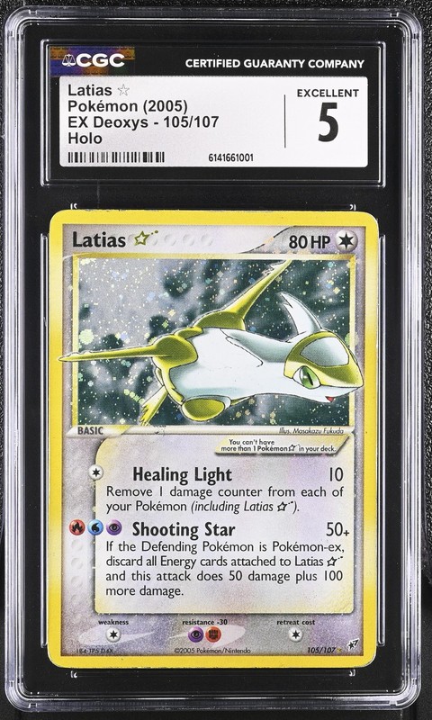 2005 POKEMON EX DEOXYS GOLD STAR #105 LATIAS-HOLO CGC 5