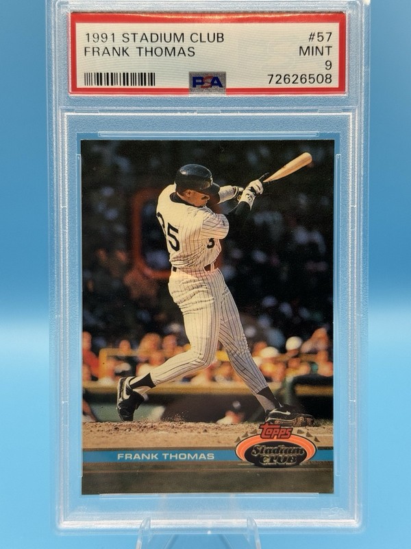 1991 Topps Stadium Club Frank Thomas #57 - PSA 9 MINT Chicago White Sox view 1