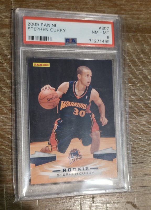 Panini 2009-10 Rookie Stephen Curry #307 PSA 8 Warriors NBA Base Set view 2