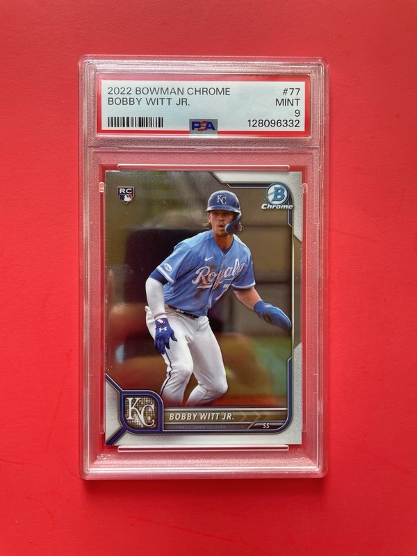 2022 Bobby Witt Jr. RC Rookie Graded PSA 9 Bowman Chrome Kansas City Royals