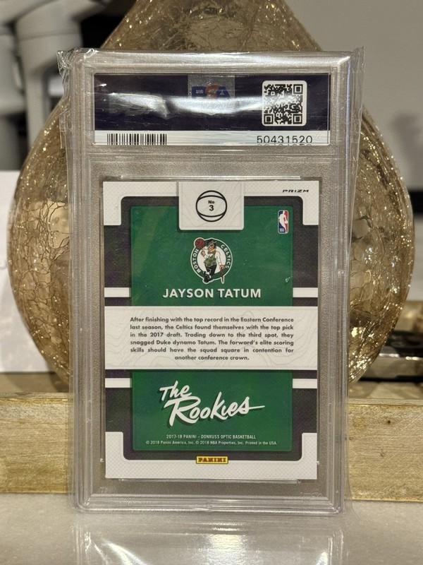 2017 Jayson Tatum Optic The Rke Fast Break Holo #3 PSA 10 Gem Mint view 2