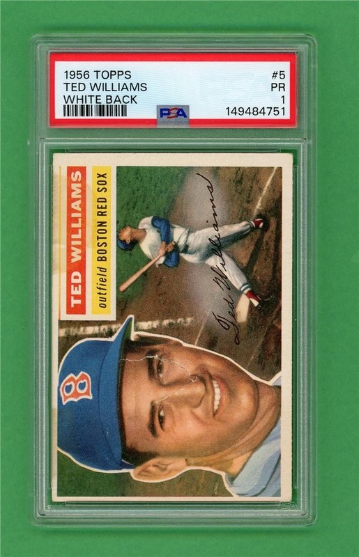 1956 Topps #5 Ted Williams * PSA PR 1 * Boston Red Sox old vintage baseball card