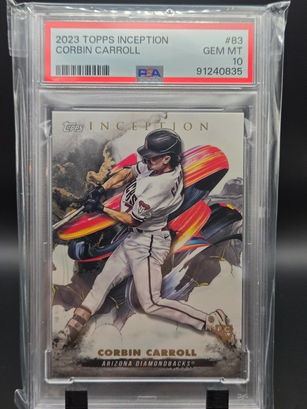 Corbin Carroll 2023 Topps Inception #83 PSA 10 GEM MINT Diamondbacks Rookie RC view 1