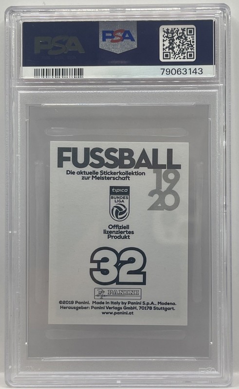 ERLING HAALAND 2019 PANINI FUSSBALL BUNDESLIGA SOCCER #32 PSA 8 NM-MT GRADED RC view 2