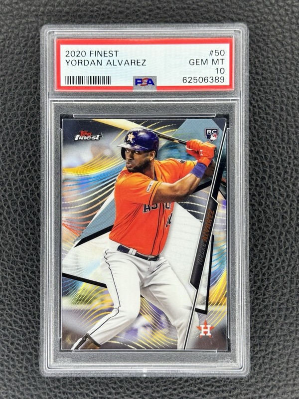 2020 Topps Finest Yordan Alvarez #50 (RC) PSA 10 Astros