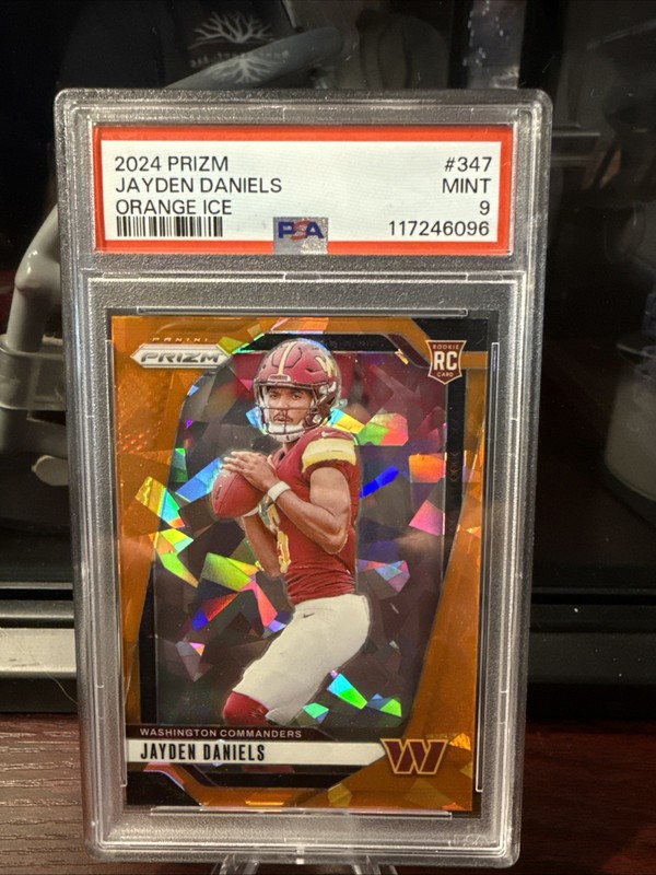 2024 Panini Prizm - Rookies Jayden Daniels #347 Orange Ice Prizm (RC) Washington