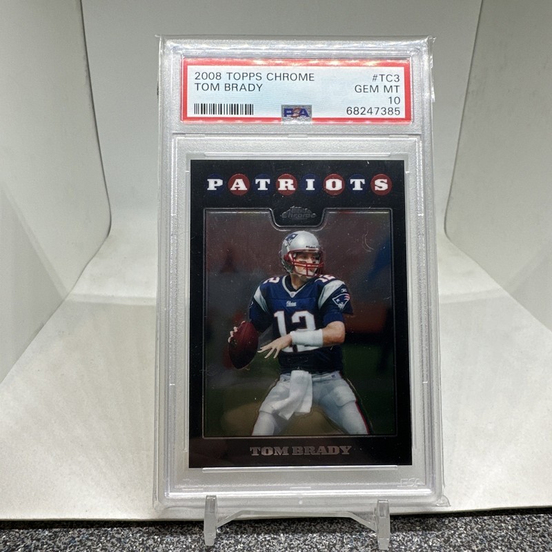 PSA 10 2008 TOPPS CHROME TOM BRADY NEW ENGLAND PATRIOTS TC3