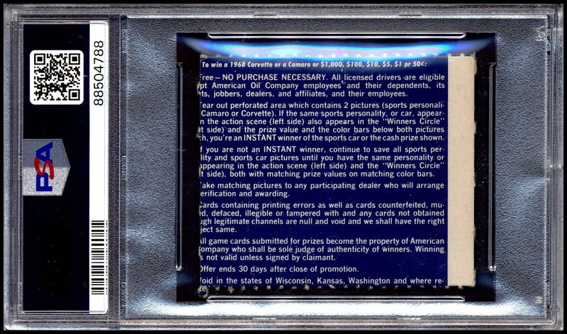 BABE RUTH 1968 American Oil right side HOF Yankees PSA 5 EX view 2