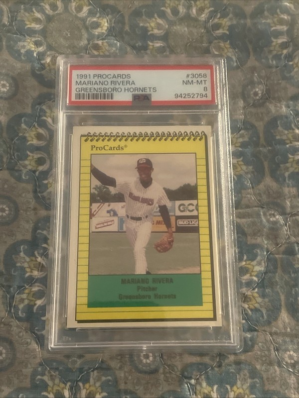 1991 👉PROCARDS⚾️MARIANO RIVERA #3058 GREENSBORO HORNETS THE BEGINNING👉PSA 8