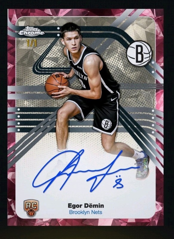 DIGITAL Egor Demin 1/1 Padparadscha Next Stop Sig RC Auto Legendary NBA Collect 