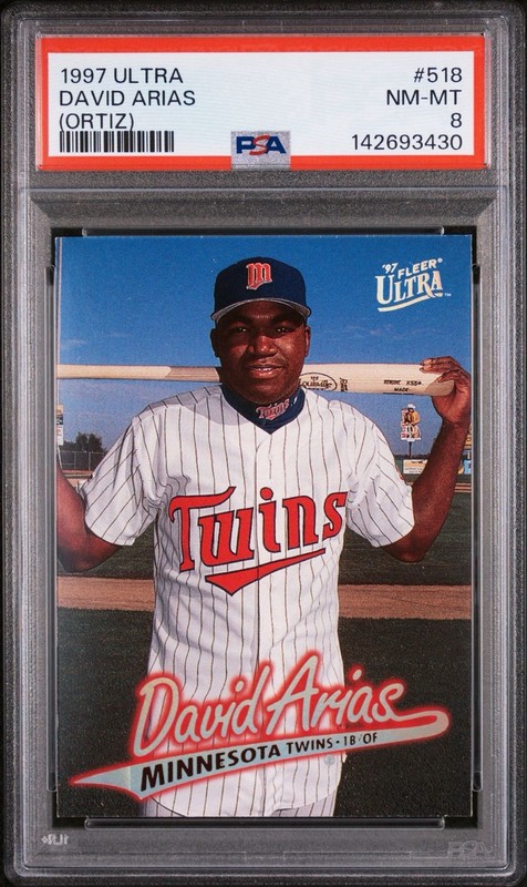 1997 Ultra David Ortiz Rookie #518 PSA 8 view 1