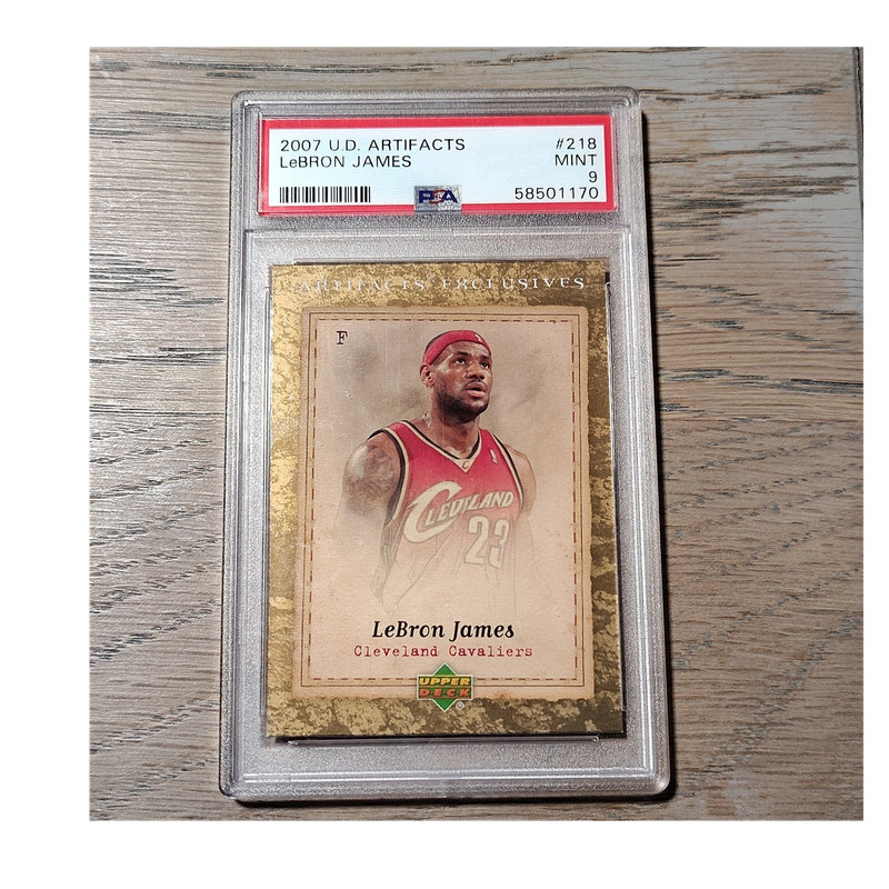 Upper Deck 2007-08 Artifacts Exclusives LeBron James #218 PSA 9 Cavaliers