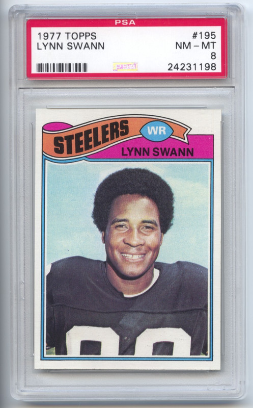 1977 Topps Lynn Swann #195 PSA 8 NM-MT Pittsburgh Steelers HOF Vintage Card