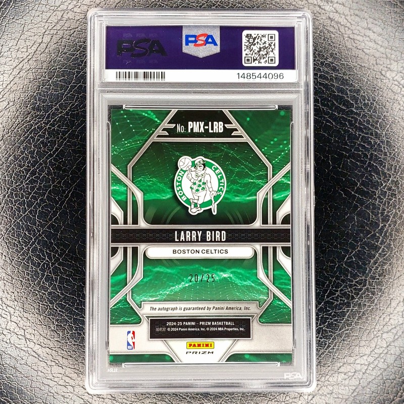 LARRY BIRD /25 Primatrix MOJO Auto PSA 9 MINT 2024-25 Prizm Basketball CELTICS view 2