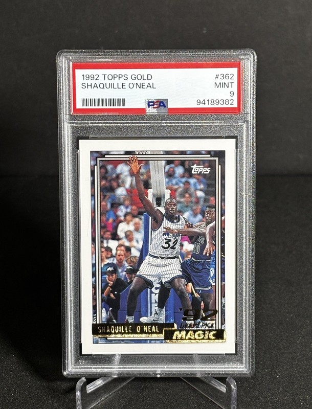 1992-93 Topps - Shaquille O'Neal #362 Gold (RC) PSA 9 💎CENTERED 50/50!💎