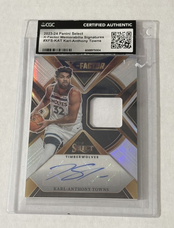 2023-24 Select Karl-Anthony Towns X-Factor Patch Auto Silver /125 Knicks