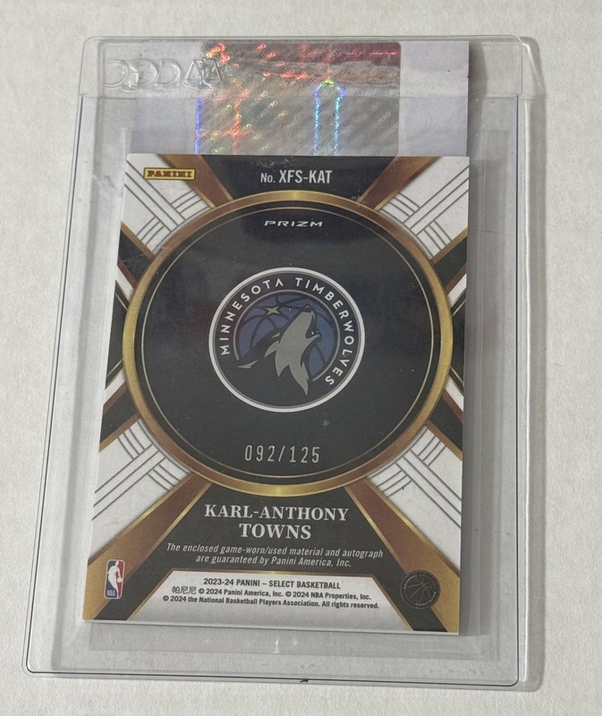 2023-24 Select Karl-Anthony Towns X-Factor Patch Auto Silver /125 Knicks view 2