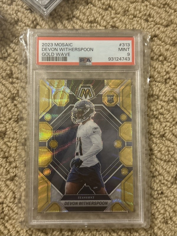 2023  MOSIAC DEVON  WITHERSPOON GOLD WAVE /17 PSA 9