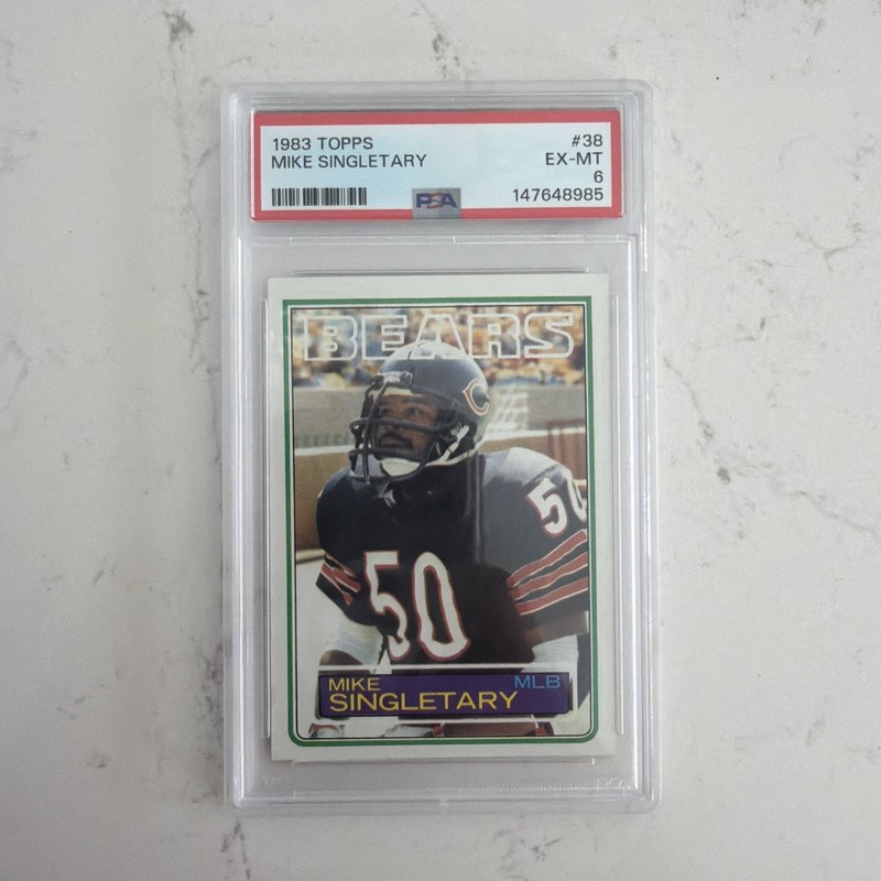 1983 Topps Mike Singletary Vintage Football Card #38 Chi Bears HOF - PSA 6 EX-MT