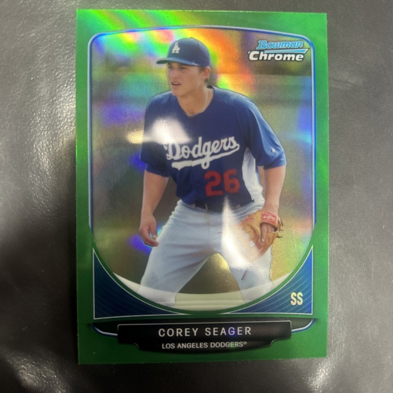 2013 Bowman Chrome - Prospects Corey Seager #BCP125 Green Refractor (RC) view 2