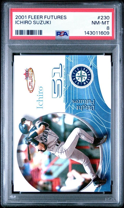 2001 Fleer Futures Ichiro Suzuki /2499 Rookie PSA 8