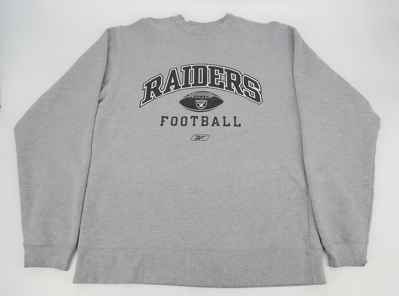 Vintage Oakland Raiders Football Crewneck Sweatshirt Big Logo Mens Medium Tall view 2