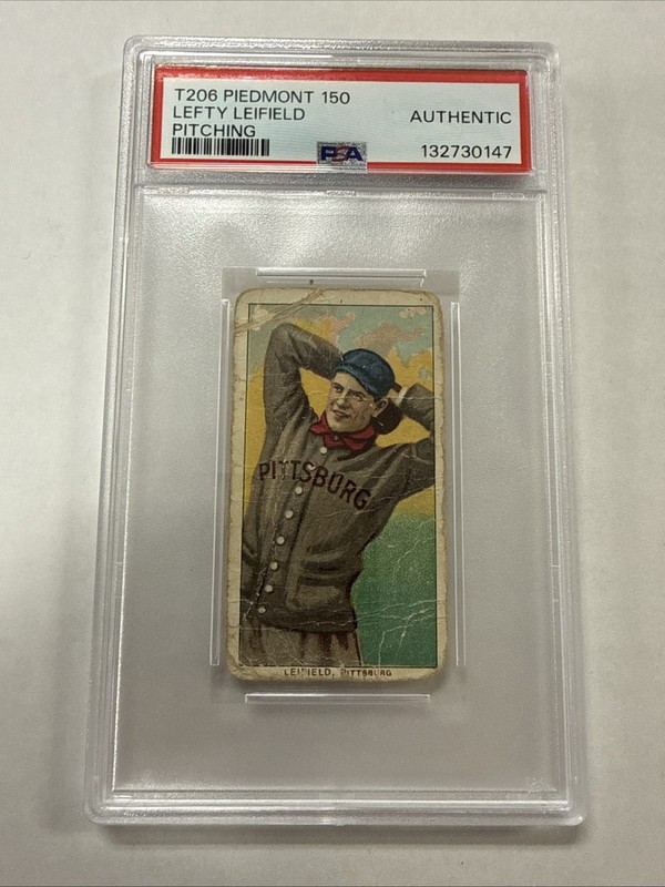 1909-11 T206 Lefty Leifield Pitching Piedmont 150 PSA Authentic Pittsburgh