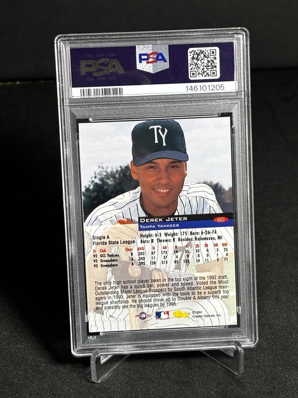 1994 Classic Derek Jeter ROOKIE RC #60 PSA 9 MINT 💎NEW YORK YANKEES HOF📈🔥 view 2