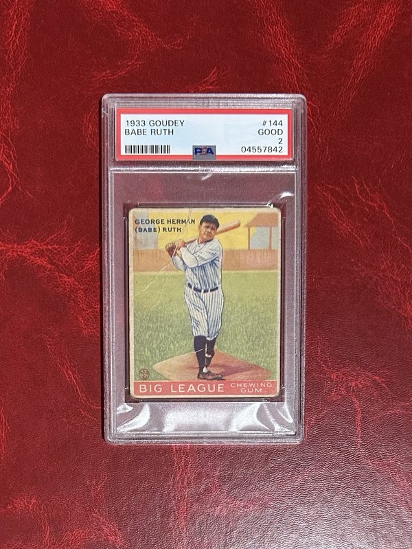 LEGENDARY BABE RUTH 1933 GOUDEY #144 PSA 2 Yankees HOF ⚾️ view 2