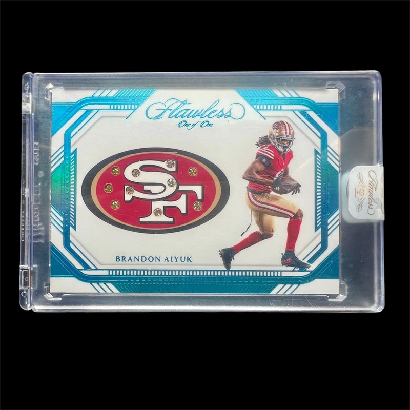 2023 Brandon Aiyuk Flawless 1/1 Team  Logo Patch w/ Diamonds 49ers 🔥