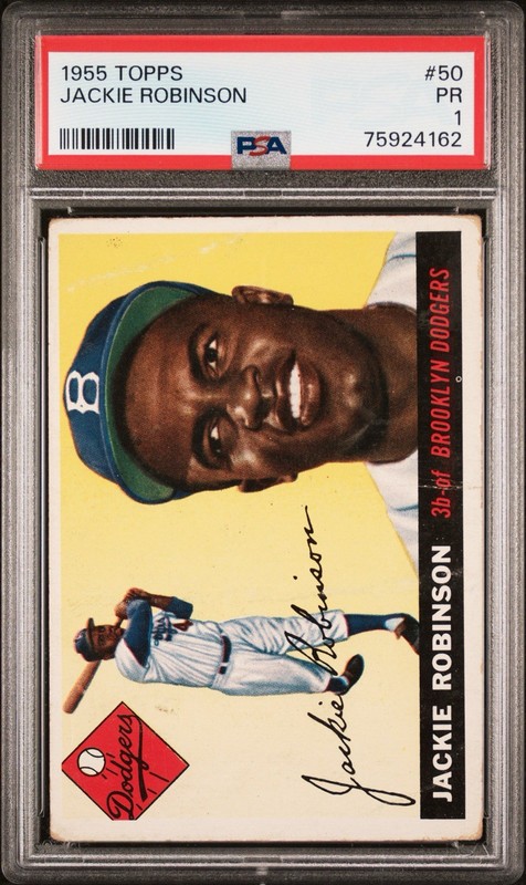 JACKIE ROBINSON 1955 TOPPS PSA 1 ! *NEW SLAB BEAUTY ! *WELL CENTERED ! *LEGEND !