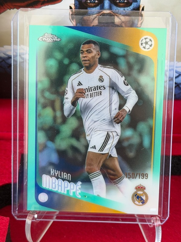 2025-26 Topps Chrome UCC Kylian Mbappe Aqua /199