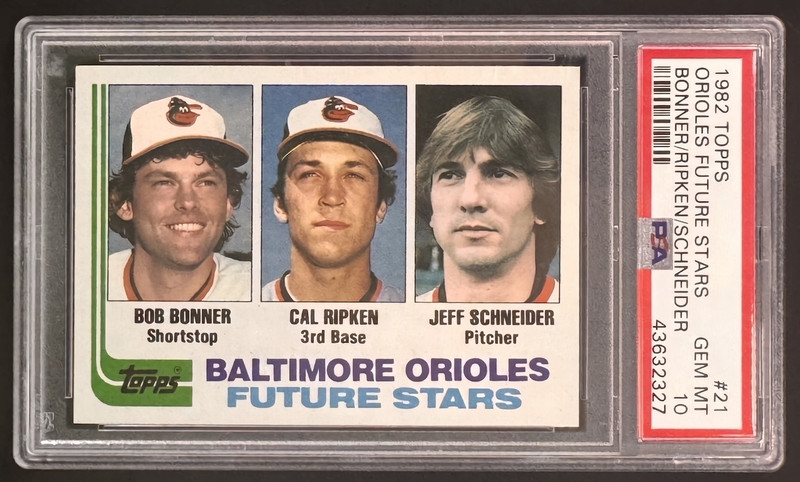 1982 Topps #21 Cal Ripken Jr RC Rookie HOF Orioles Future Stars PSA 10 Gem Mint