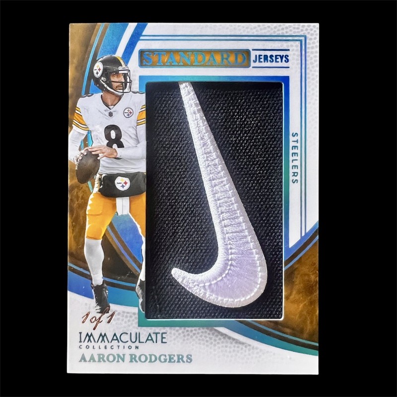 2025 Panini Immaculate Aaron Rodgers 1/1 Nike Swoosh Patch SSP Rare