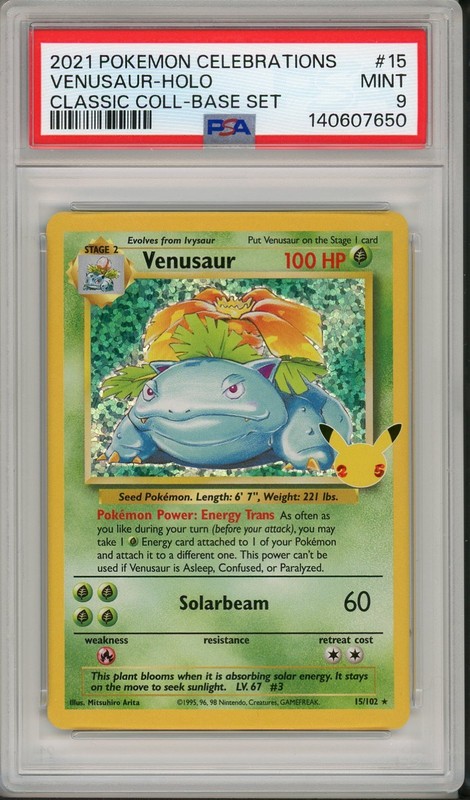 2021 Pokemon Celebrations Venusaur Holo #15 PSA 9