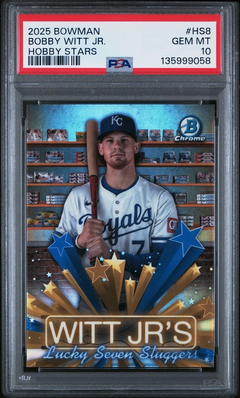 2025 Bowman Bobby Witt Jr. Hobby Stars #HS8 PSA 10 GEM MT Royals