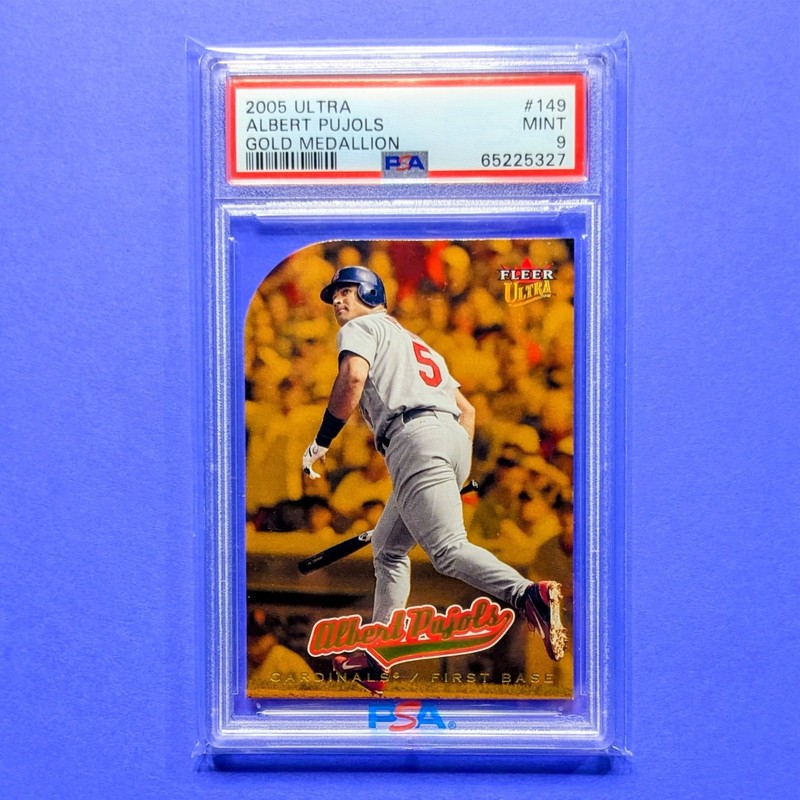 2005 Fleer Ultra Gold Medallion Albert Pujols PSA 9 Mint Low Pop Parallel #149 