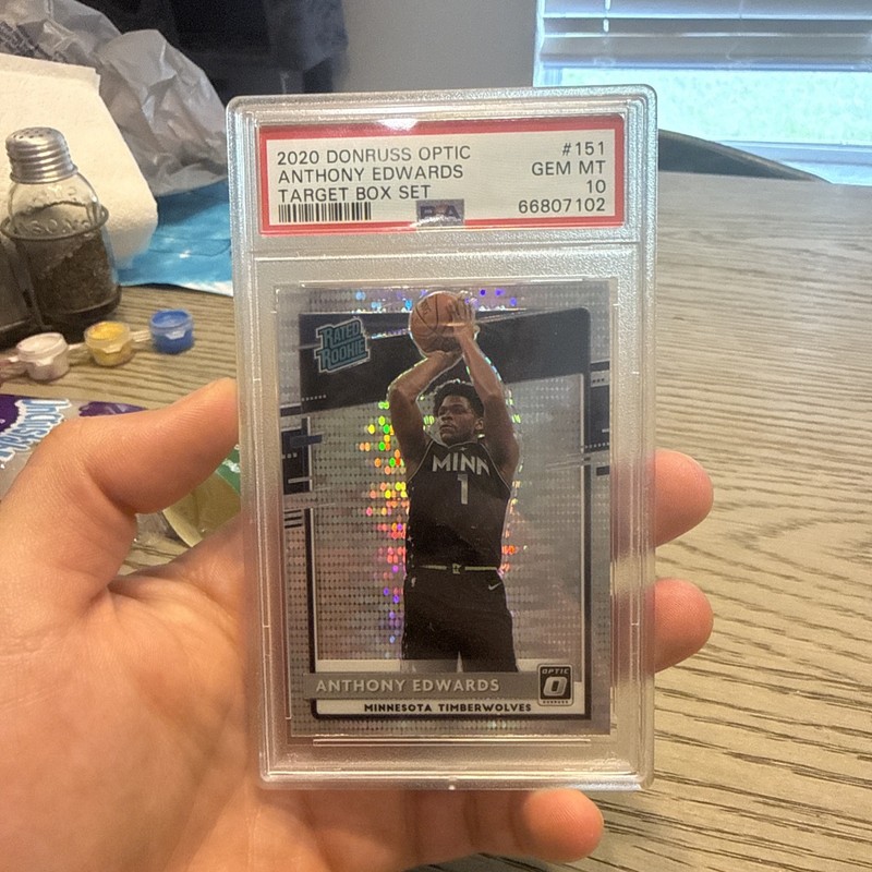 2020 PANINI DONRUSS OPTIC TARGET BOX SET #151 ANTHONY EDWARDS ROOKIE RC PSA 10