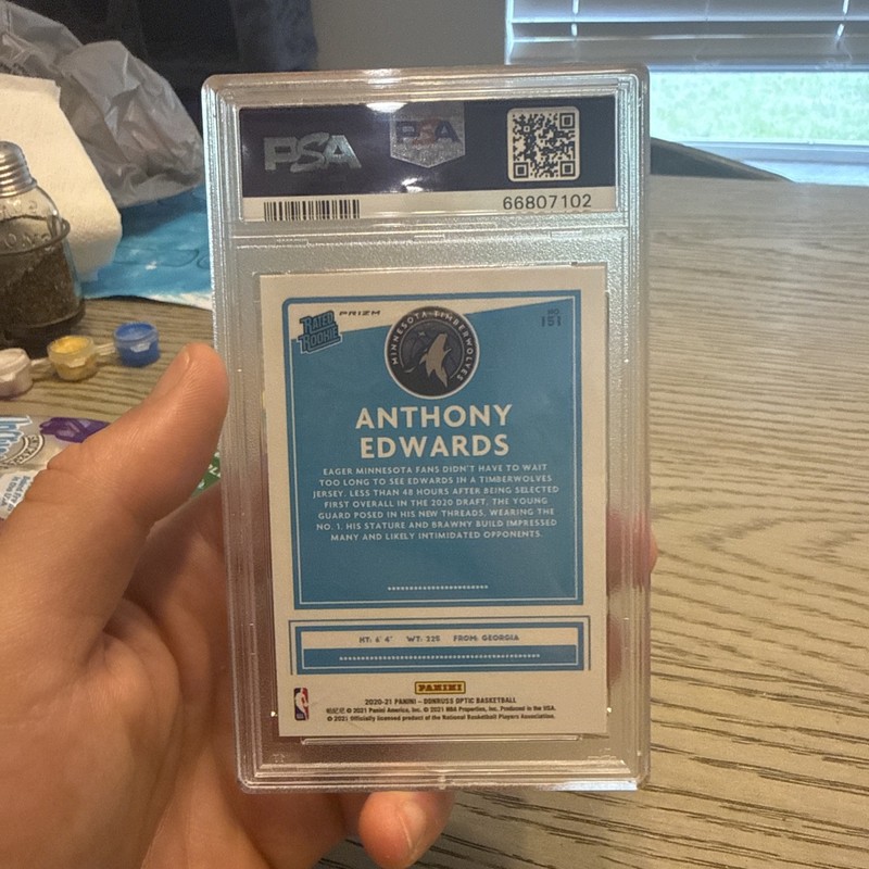 2020 PANINI DONRUSS OPTIC TARGET BOX SET #151 ANTHONY EDWARDS ROOKIE RC PSA 10 view 2