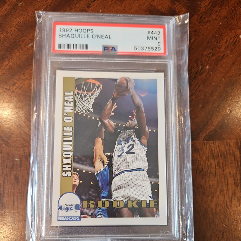  Shaquille O'Neal 1992 Hoops RC #442 PSA 9 MINT Rookie Orlando Magic