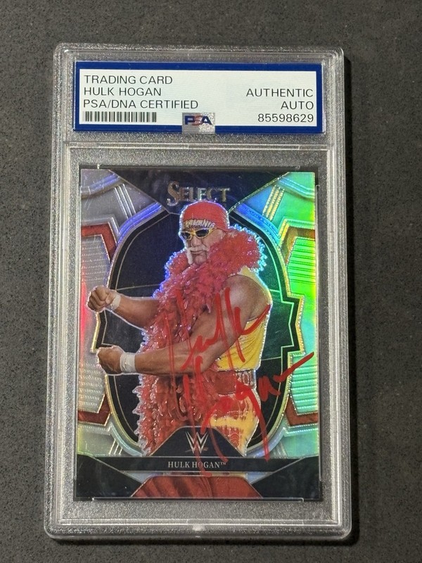 HULK HOGAN 2023 PANINI SELECT WWE PRIZM SIGNED AUTOGRAPHED CARD PSA/DNA CERT
