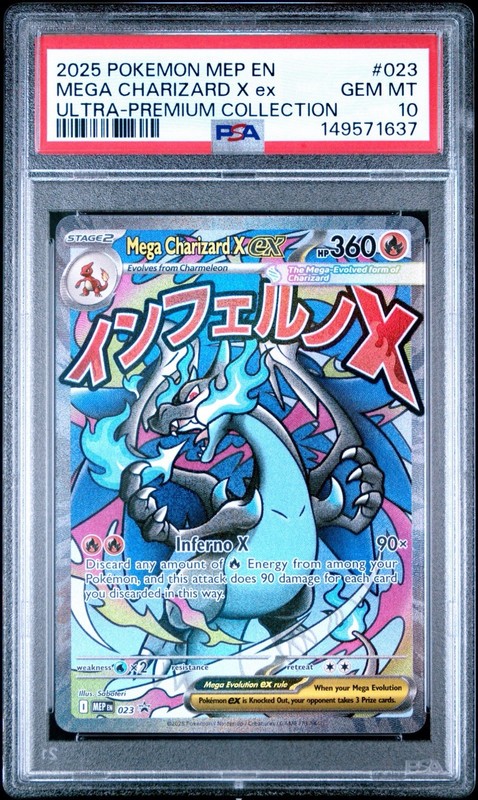 PSA 10 Charizard X Ex 023 Black Star Promo Mega Evolution UPC 2025 English