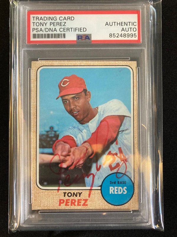 1968 Topps AUTO TONY PEREZ PSA DNA Slabbed Authentic Signed Autograph Reds HOF