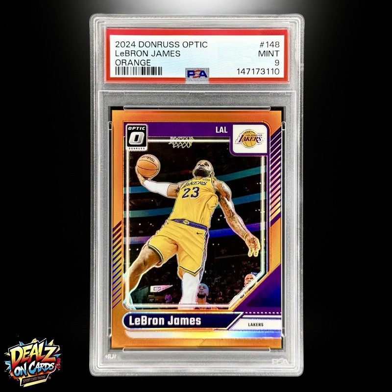 2024 Panini Donruss Optic Lebron James Orange Prizm Refractor /175 PSA 9 MINT