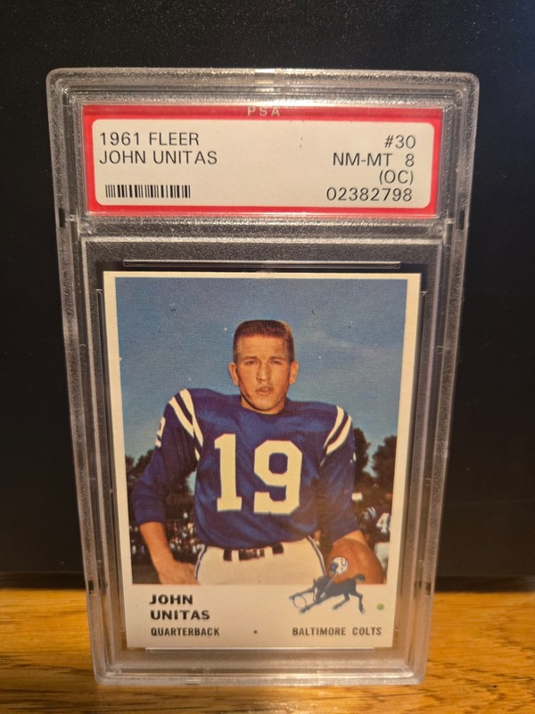 John Unitas 1961 Fleer #30 PSA 8!