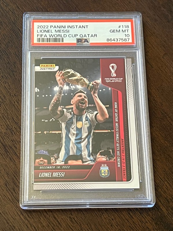 2022 Panini Instant Lionel Messi 118 FIFA World Cup Qatar /22081 PSA 10 GEM MINT