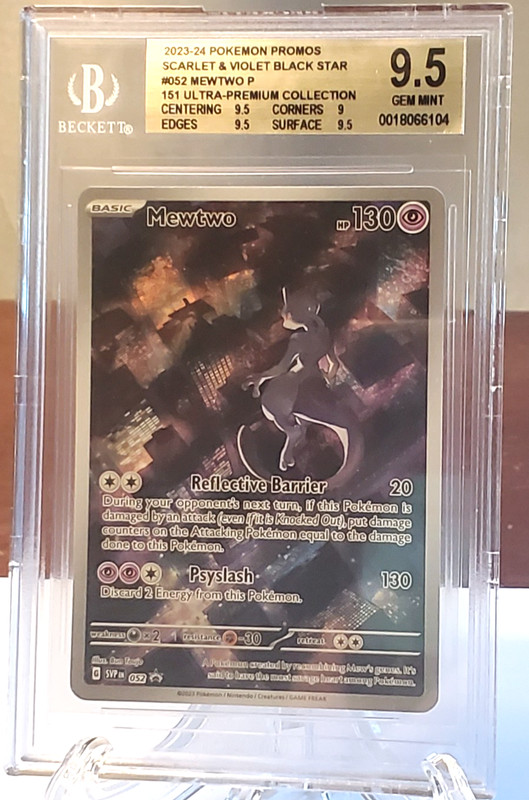 2023 POKEMON SVP EN-SV BLACK STAR PROMO 151 ULTRA-PREM COLL #052 MEWTWO BGS 9.5