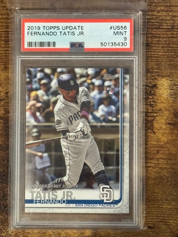 2019 Topps Update Fernando Tatis Jr. RC Rookie #US56 Padres PSA 9