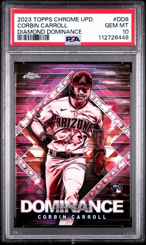 2023 Topps Chrome Update Corbin Carroll RC Diamond Dominance PSA 10 Case Hit
